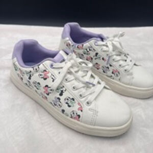 DISNEY Women’s Sneakers White with Minnie Mouse Print Size 8